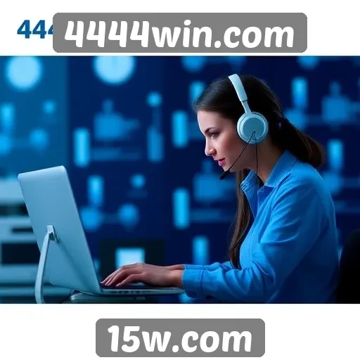 Suporte ao cliente no site 4444win.com